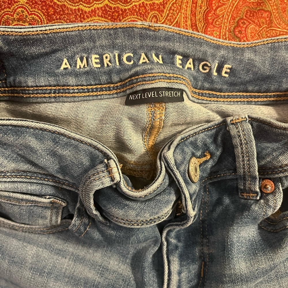 American Eagle Outfitter Next Level Stretch High-waisted Skinny Jeans size 00 - Picture 4 of 7